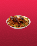 Veg Chowmein & Sticky Chicken