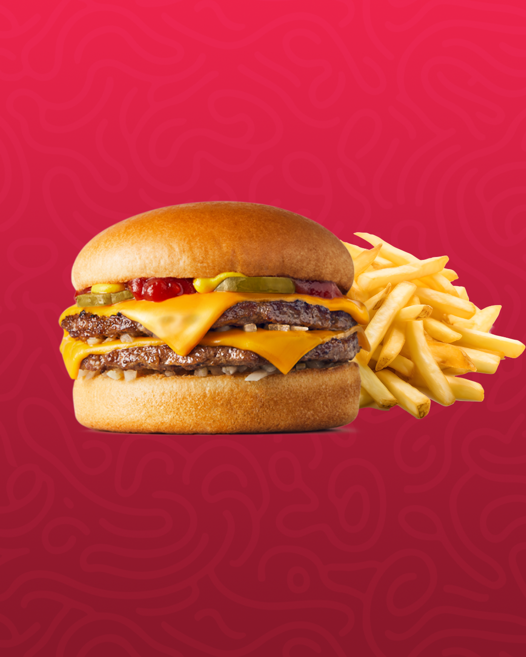 Beef Burger & Fries Combo