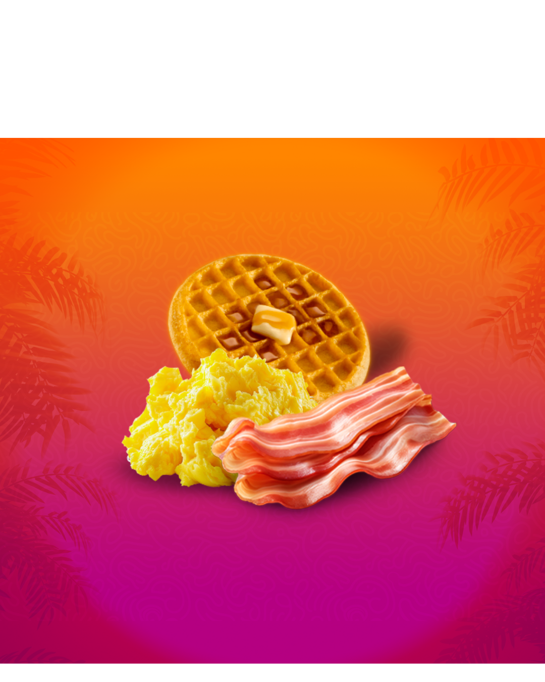 Bacon, Waffles, Eggs Combo